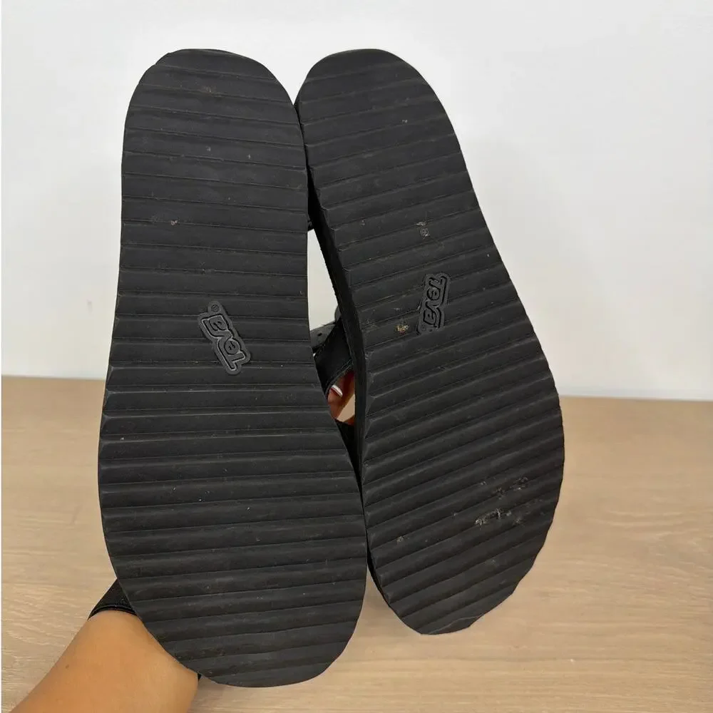Teva Women's Original Sandal Crafted Leather Black 10